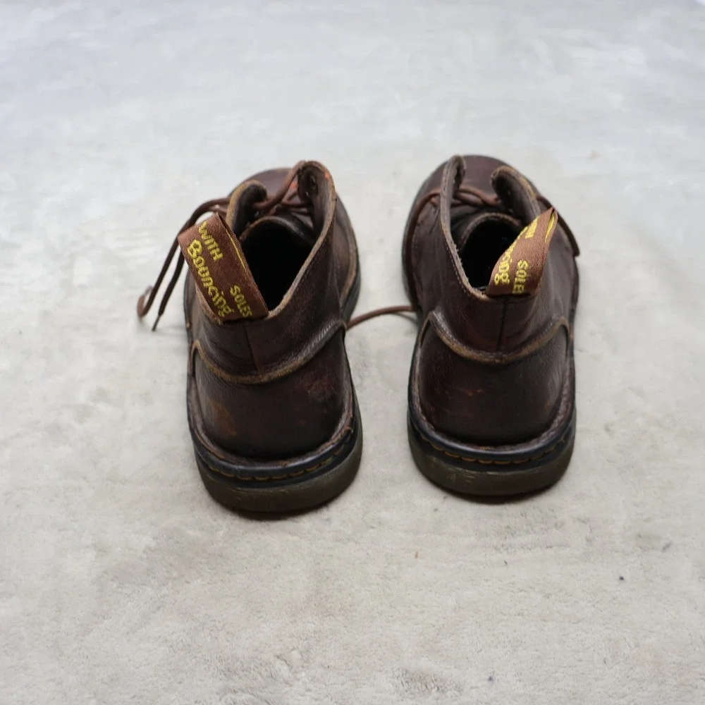 Dr. Martens Men 10 Chukka Boots Brown Sussex Leather Lace Up Work Slip Resistant